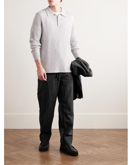 Kaptain Sunshine Black Take Easy Baker Straight-Leg Pinstriped Wool-Twill Drawstring Suit Trousers for men