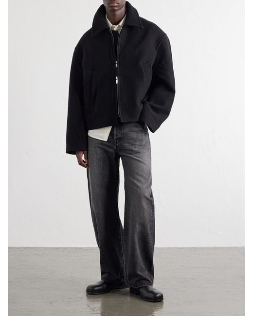 Studio Nicholson Black Wool And Cashmere-Blend Zip-Up Blouson Jacket for men