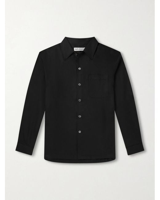 Our Legacy Black Every Lyocell Shirt for men