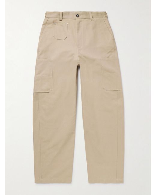 Givenchy Natural Wide-Leg Cotton-Canvas Cargo Trousers for men