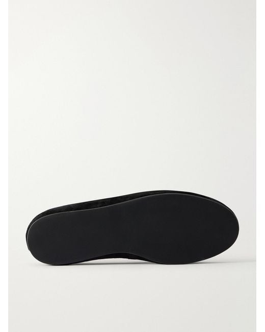 Mulo Black Evening Suede Loafers for men