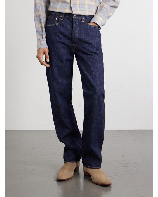 Fullcount Blue 1101 Straight-Leg Selvedge Jeans for men