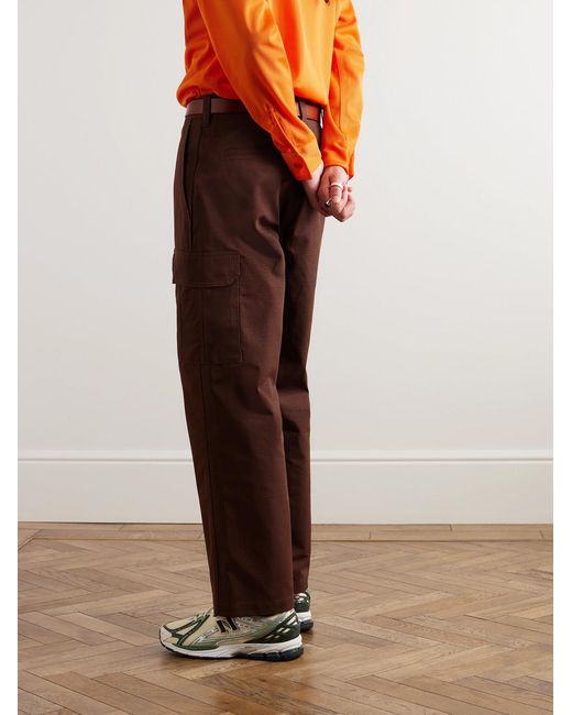 Randy's Garments Brown Straight-Leg Cotton-Ripstop Cargo Trousers for men