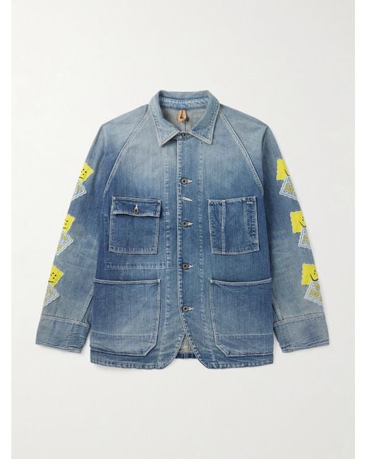Kapital Cactus Jeansjacke mit Applikationen in Blue für Herren