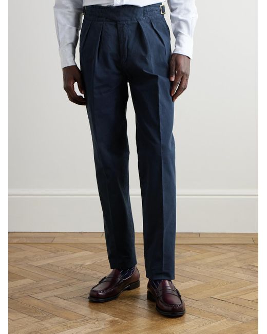 Pantaloni A Gamba Dritta di Rubinacci in Blue da Uomo