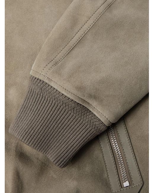 Tom Ford Natural Suede Bomber Jacket for men