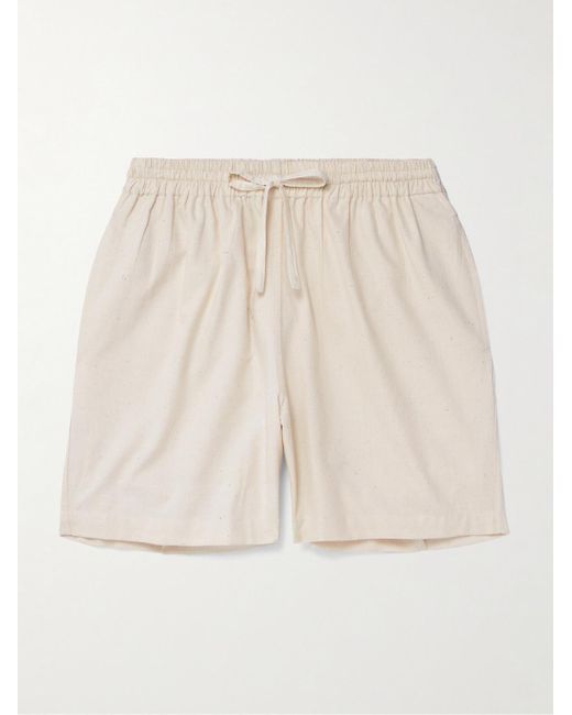 Kardo Natural Olbia Straight-leg Cotton Drawstring Shorts for men