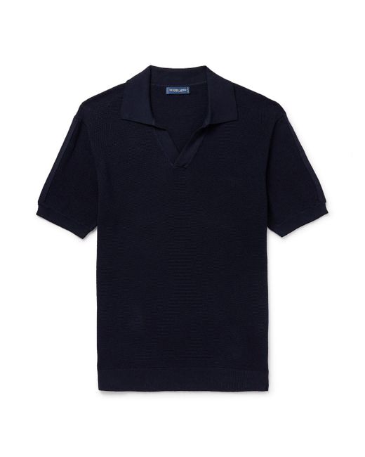 Frescobol Carioca Blue Rino Slim-fit Cotton Polo Shirt for men