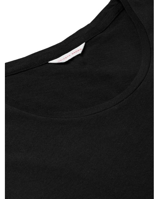 Orlebar Brown Black Ob-T Slim-Fit Cotton-Jersey T-Shirt for men