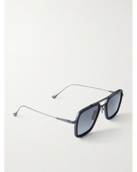 Dita Eyewear Blue Flight.006 Aviator-Style Titanium And Acetate Sunglasses for men