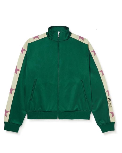 Kapital Webbing-trimmed Jersey Track Jacket in Green for Men - Lyst