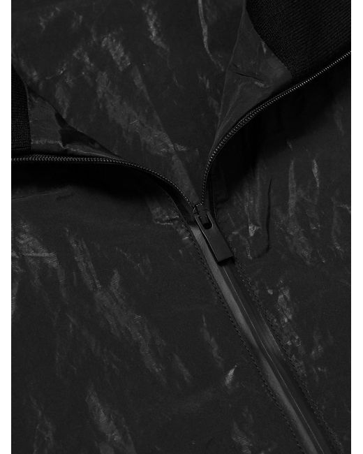 Fear Of God Black Logo-Appliquéd Crinkled-Shell Half-Zip Track Jacket for men