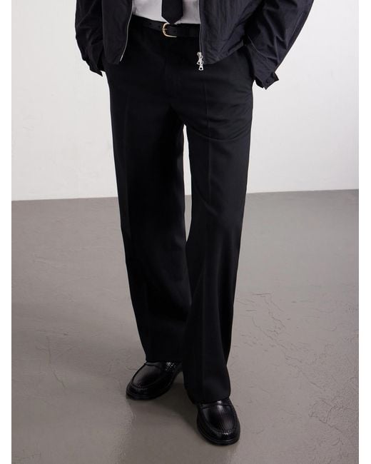 VINNY'S Black Yardee Lizard-effect Leather Penny Loafers for men