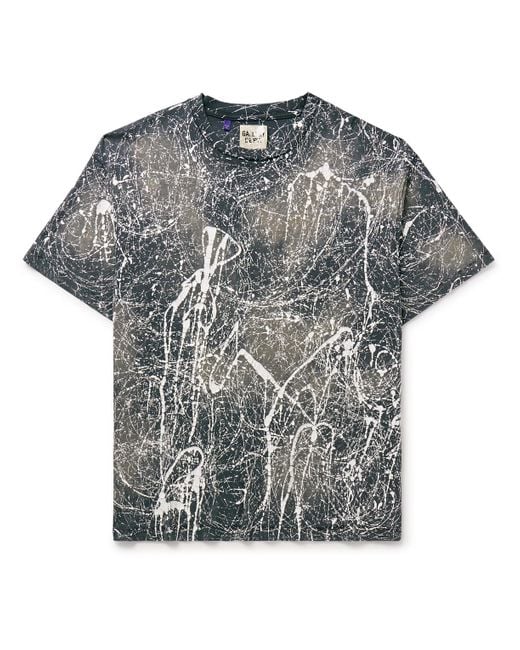 GALLERY DEPT. Gray Paint-splattered Bleached Cotton-jersey T-shirt for men