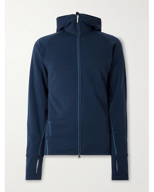 houdini Blue Jersey Hooded Ski Jacket for men