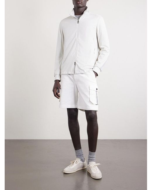 Sease White Explorer Ripstop-trimmed Virgin Wool-blend Sweater for men
