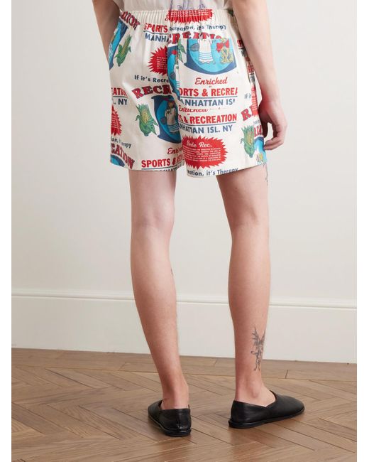 Shorts A Gamba Dritta di Bode in White da Uomo