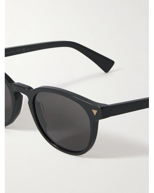 Bottega Veneta Sonnenbrille mit rundem Rahmen aus recyceltem Azetat in Black für Herren