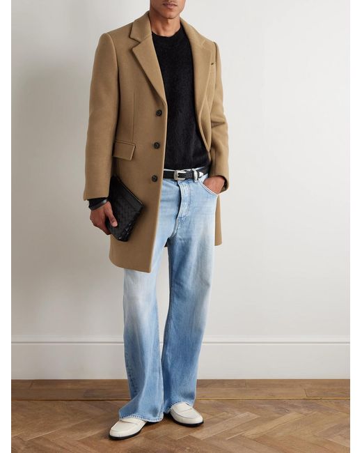 Burberry Natural Beverley Wool Coat for men