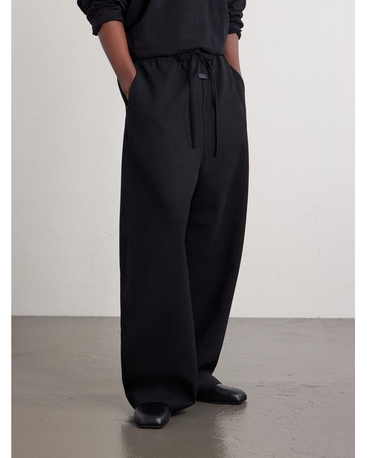 Fear Of God Blue Drawstring Wide-Leg Wool-Blend Trousers for men