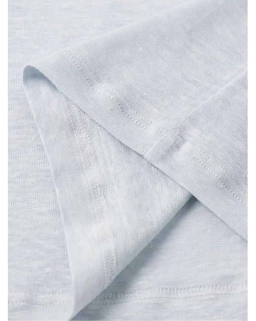 Loro Piana White Linen T-shirt for men
