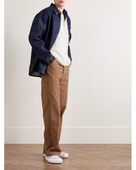The Elder Statesman White Cotton And Cashmere-Blend Jersey T-Shirt for men