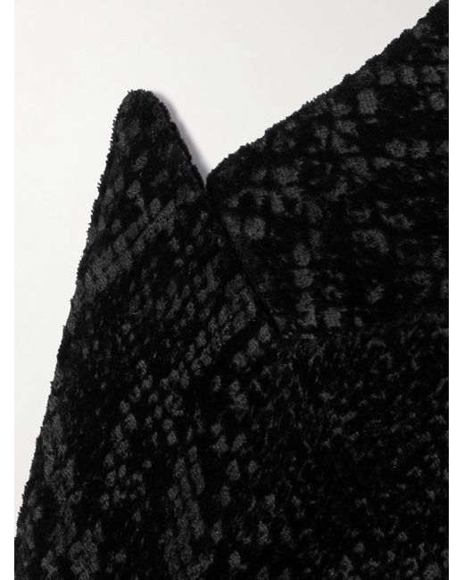 Giacca da smoking in velluto di misto cotone effetto serpente Atticus Cylinder di Tom Ford in Black da Uomo