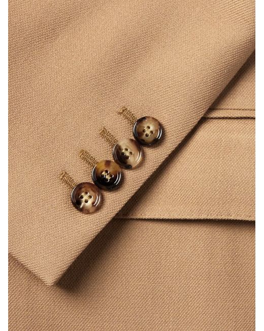 Burberry Natural Wool And Silk-Blend Suit Jacket for men