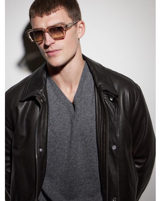 Dita Eyewear Natural Detron Square-Frame Acetate Sunglasses for men