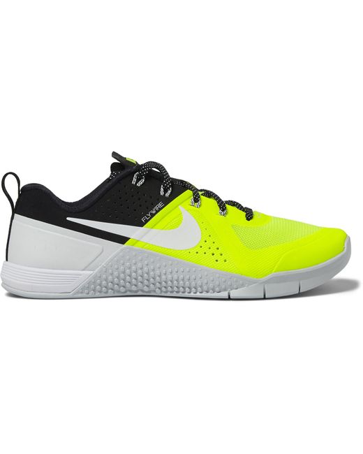 Nike Metcon 1 Neon Mesh And Rubber Sneakers in Yellow for Men | Lyst