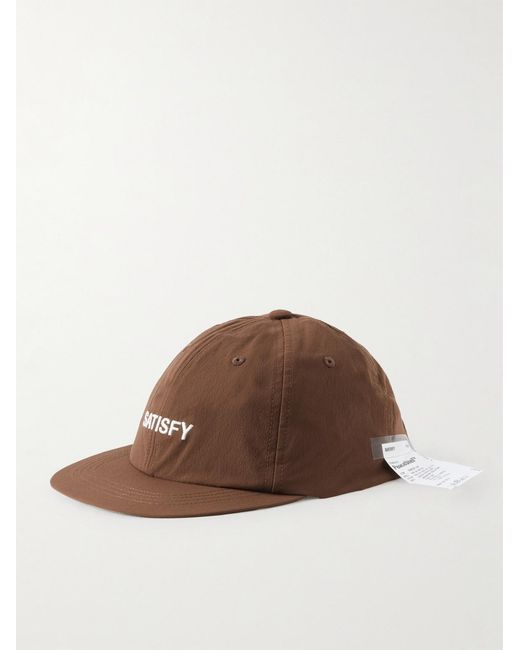 Satisfy Brown Logo-Embroidered Peaceshell Running Cap for men
