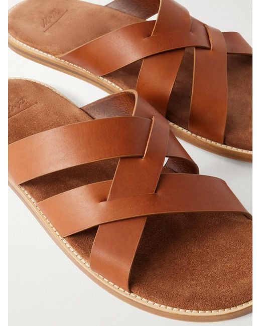 Mr P. Brown Leather Sandal for men