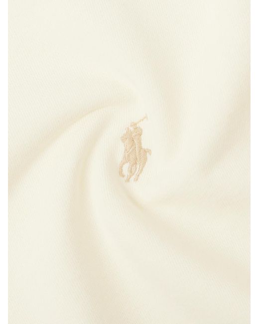 Polo Ralph Lauren Natural Logo-Embroidered Cotton-Jersey Sweatshirt for men