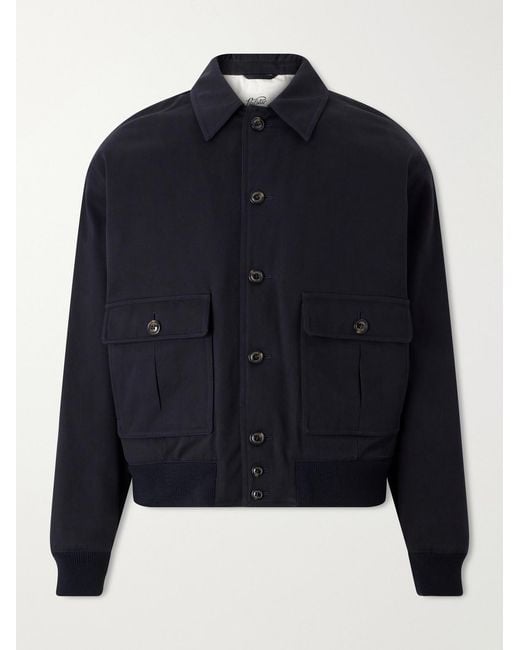 Valstar Blue Colin Padded Cotton-Twill Bomber Jacket for men