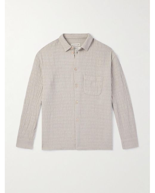 A Kind Of Guise White Gusto Cotton And Hemp-blend Shirt for men