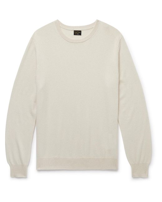 J.Crew White Cashmere Sweater for men