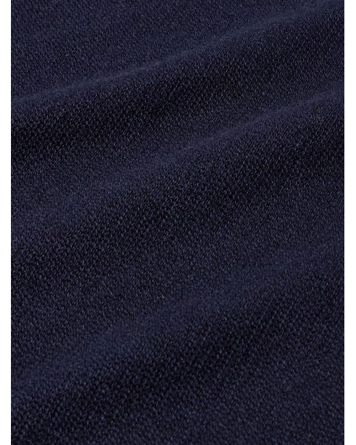 Umit Benan Blue Zefira Cashmere And Silk-Blend Sweatshirt for men