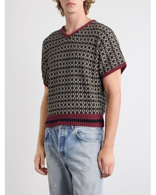 Enfants Riches Deprimes Black Vienna Cotton-Jacquard Sweater for men