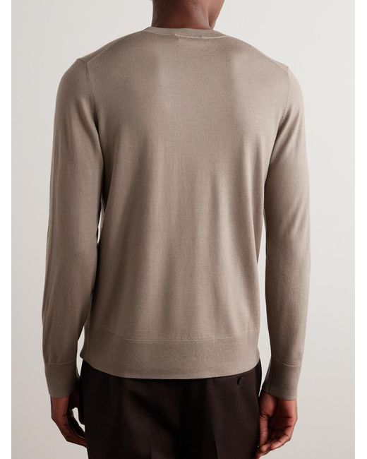 Gabriela Hearst Natural Palco Slim-Fit Merino Wool Sweater for men