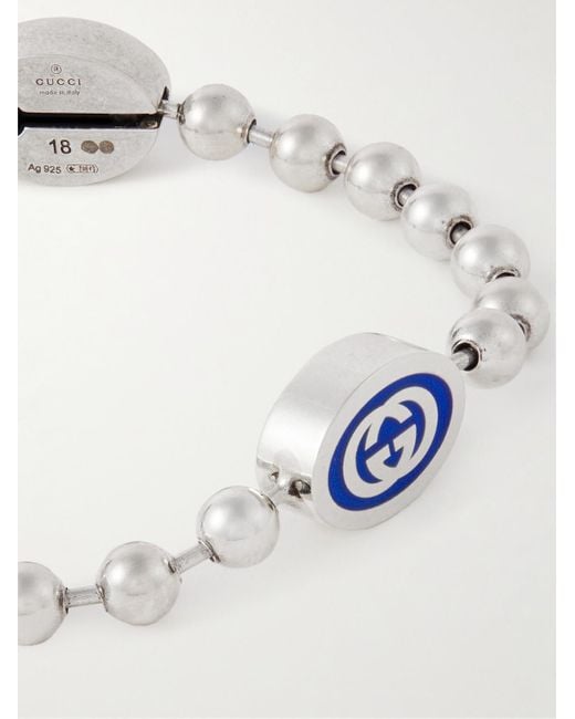 Gucci bracelet mens on sale silver