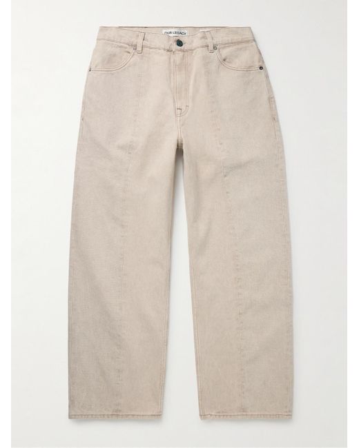 Our Legacy Natural Fatigue Wide-leg Twill-panelled Jeans for men