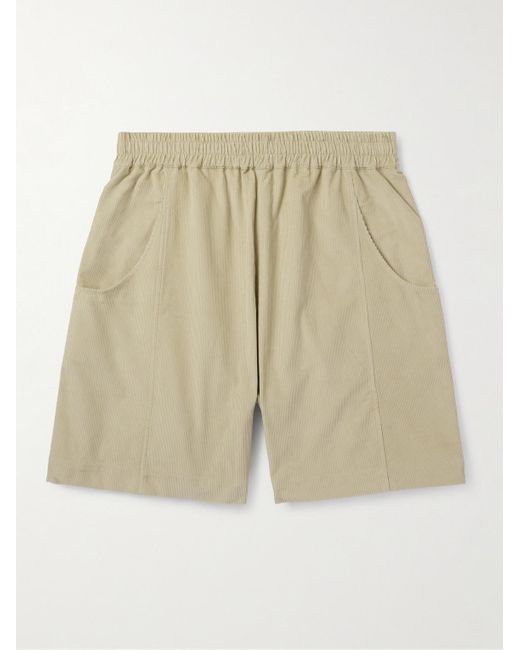 Nicholas Daley Natural Cotton-corduroy Shorts for men
