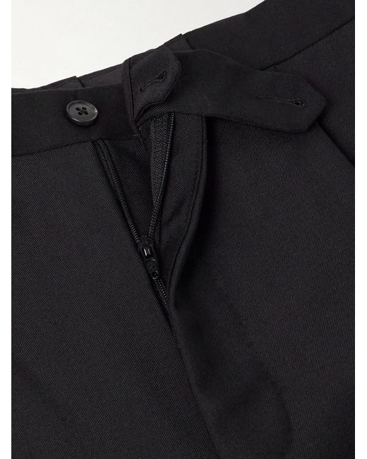 Saman Amel Black Amo Straight-leg Wool And Mohair-blend Suit Trousers for men