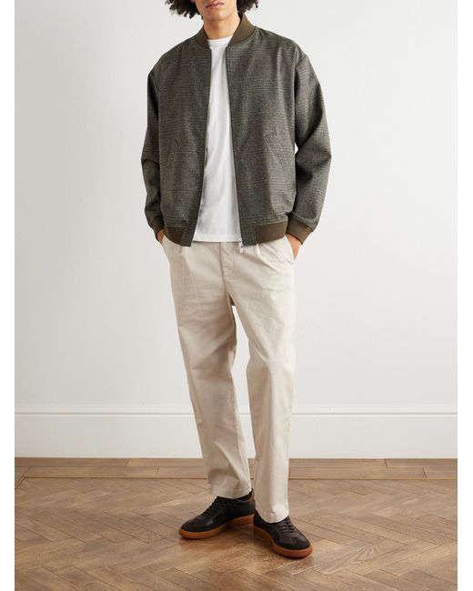 Barena Gray Virgin Wool-Blend Jersey Varsity Jacket for men