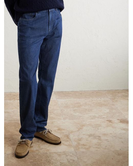 Canali Blue Slim-Fit Straight-Leg Jeans for men