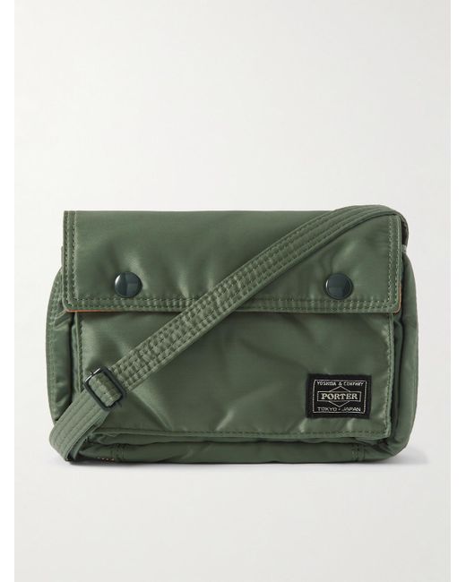 Porter-Yoshida and Co Green Tanker Nylon Messenger Bag for men