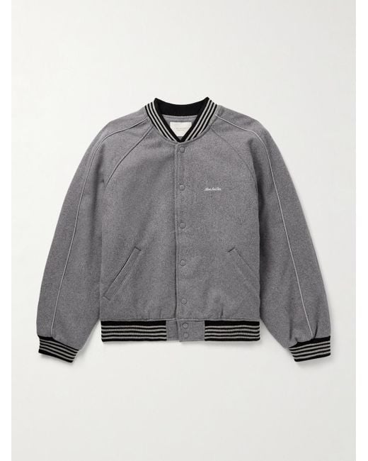 Aimé Leon Dore Gray Wool Varsity Jacket for men