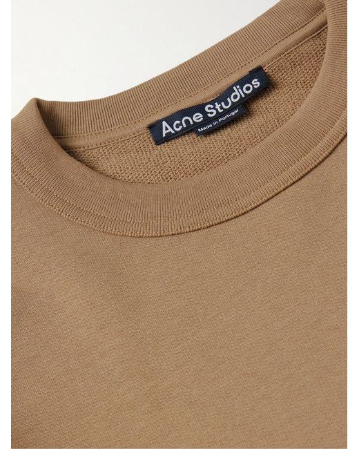 Acne Natural Fonbar Logo-Appliquéd Cotton-Jersey Sweatshirt for men