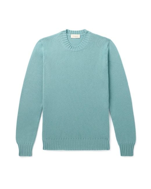 Piacenza 1733 Men's Blue Cashmere Sweater
