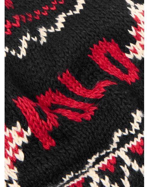 Polo Ralph Lauren Black Intarsia Cotton And Cashmere-blend Sweater for men
